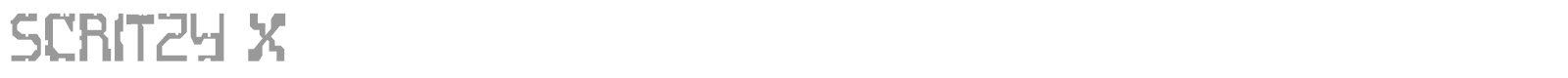 Scritzy X font preview
